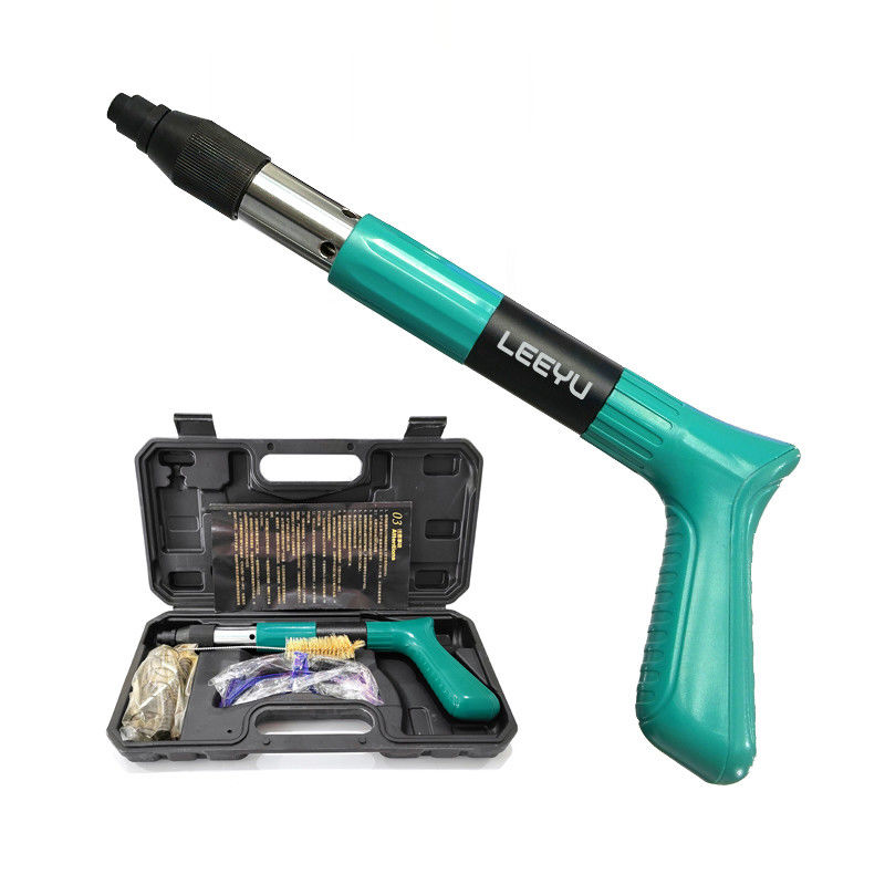 Green Mini Steel Nail Gun 4 Gears Power Adjustable for Ceiling For Max Nail Length 2in
