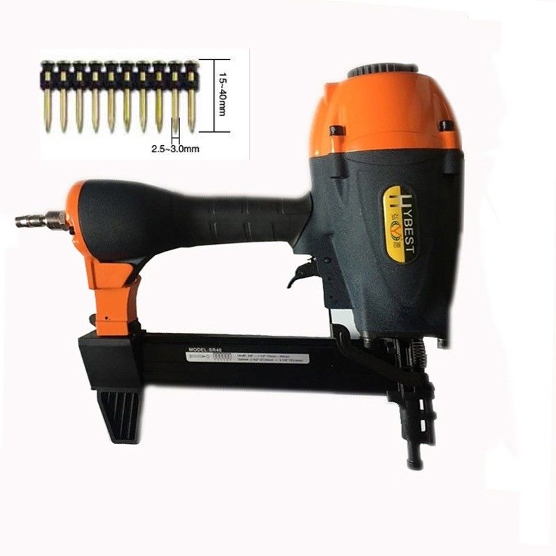 Highly Air Concrete Nail Gun SR40 Pneumatic Air Nailer with 30 pcs Load Capacity