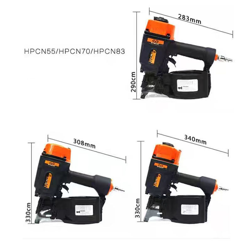 75-110 PSI Pneumatic CN70 Nail Gun for Pallet Wood Max Air Coil Nailer and Power Source
