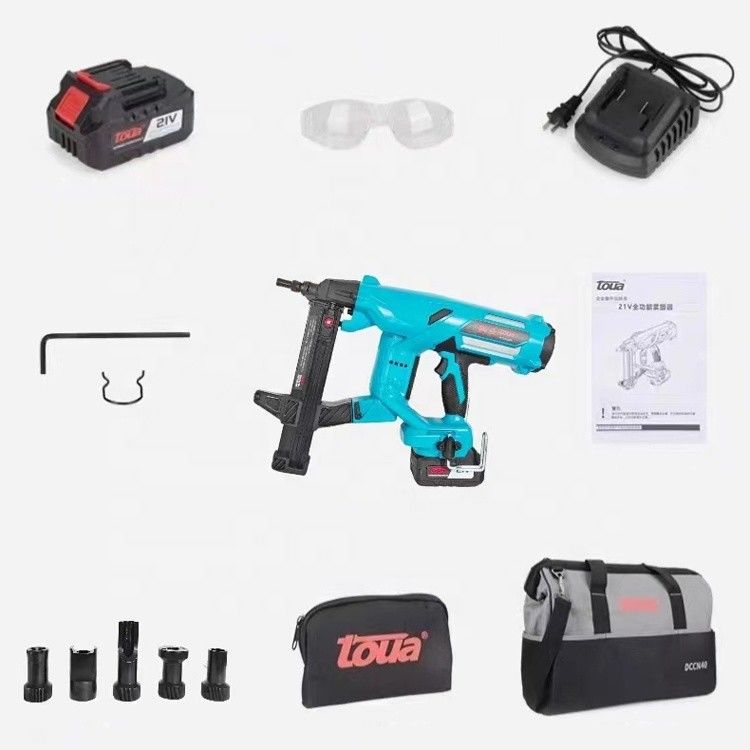 DCCN40A Cordless Concrete Wall Framing Steel Nail Gun Ni-MH 21V 4000mAh Battery 100J