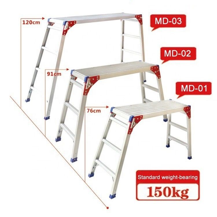 120cm Height Foldable Work Platform Stool for Car Washing and Household Climbing