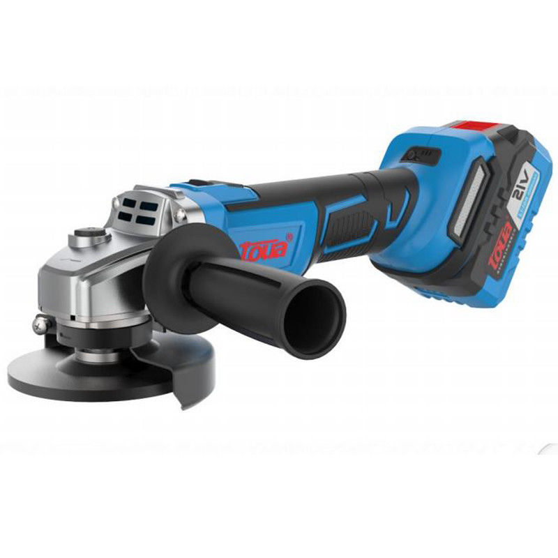 115mm Electric Angle Grinder with 21V Li-ion Battery Pack and 6000/7000/8500rpm Frequency