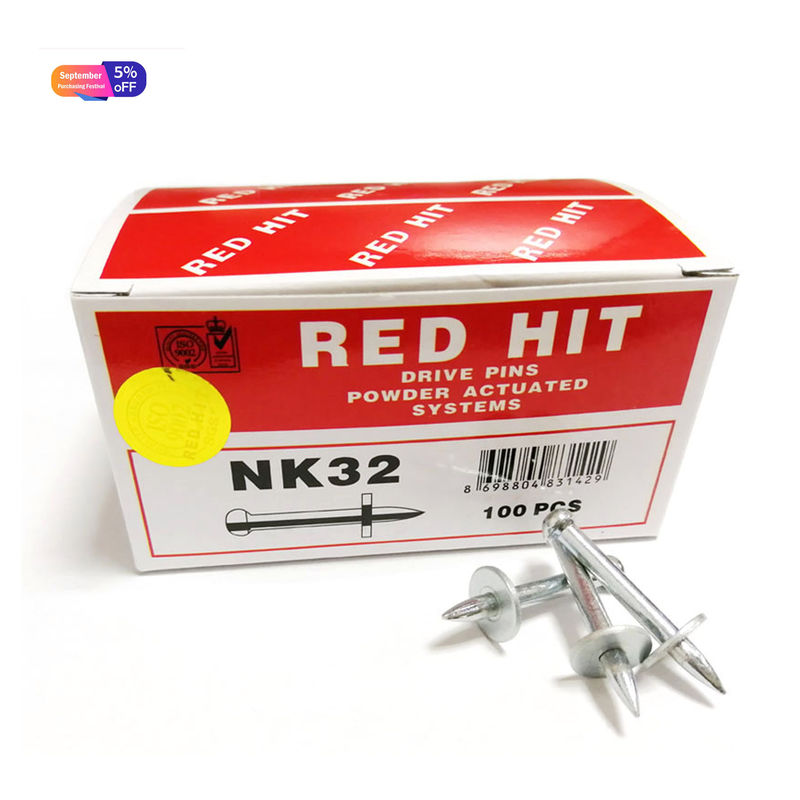 Galvanized-Shining Round Head Steel Washer Concrete Shooting Nail Drive Pin for Hold