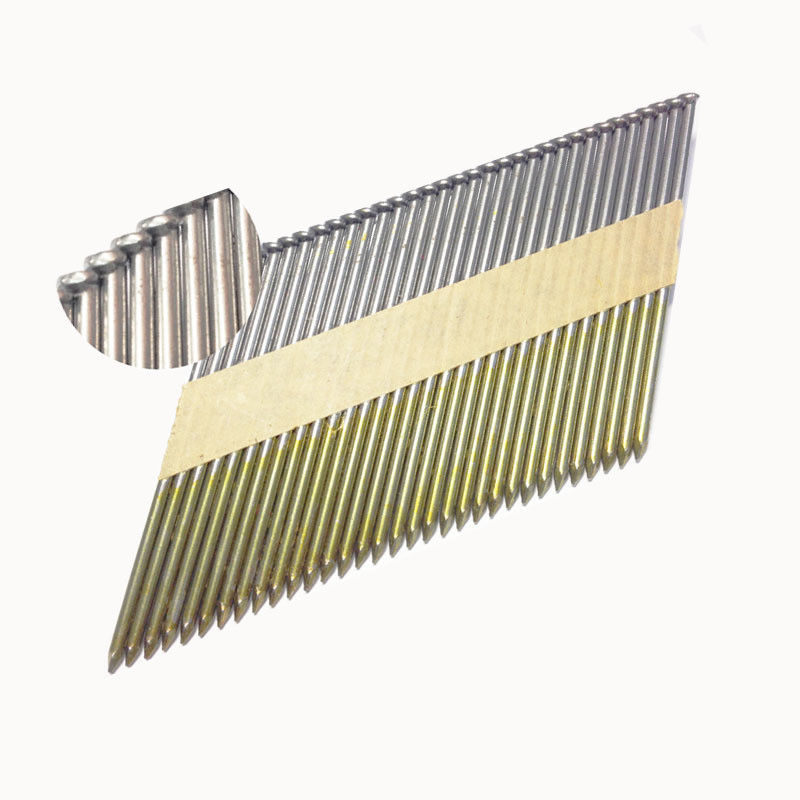 Silver White Zinc Coated Framing Collated Strip Nails for 2.87-3.3mm Wire Gauge in Bulk