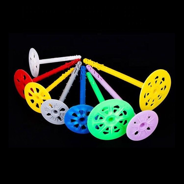 8mm Shank Diameter Plastic Nylon Wall Plug Anchor Drywall Dowel Board Insulation Fasteners