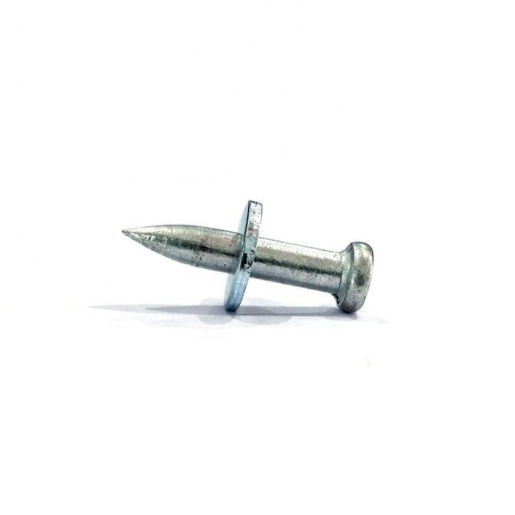 20mm Galvanized-shining X-HM Concrete Drive Pin with 9.5mm Diameter Steel Washer Nails