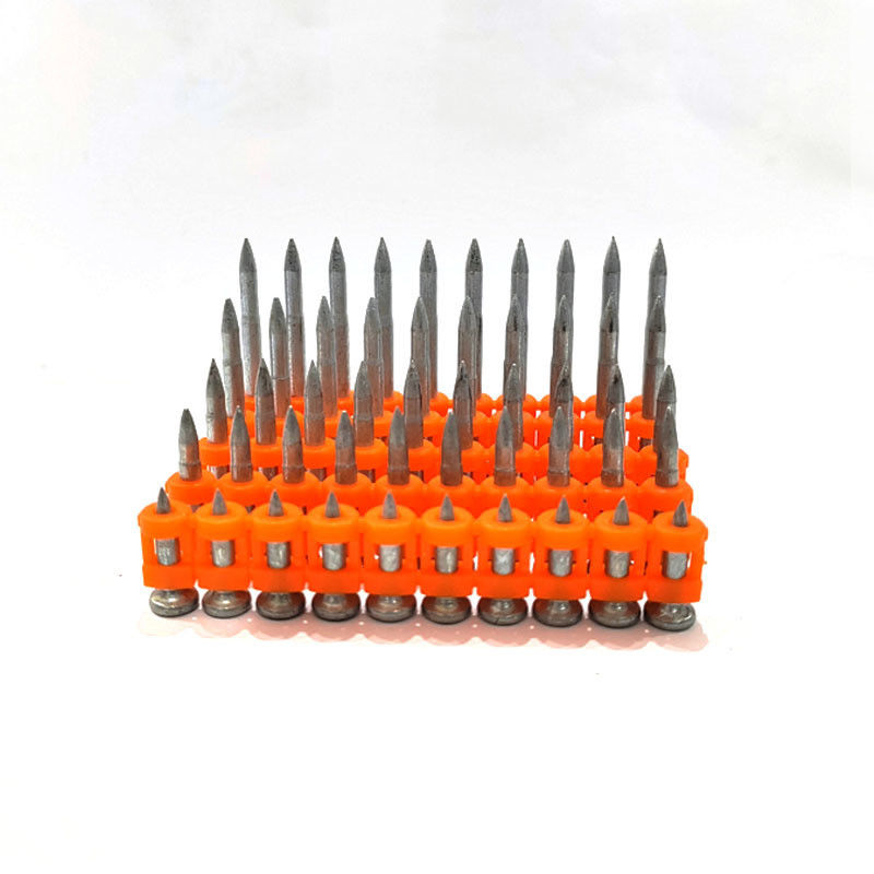 Gas Nailer Fluted Shank Type Steel Plastic Collated Concrete Strip Nails with Flat Head