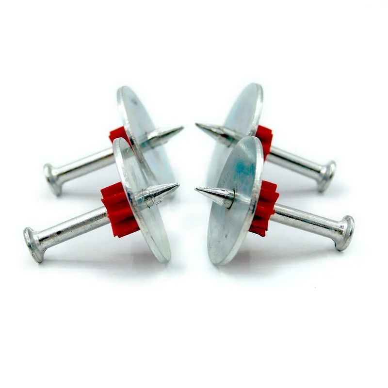 7.6mm Head Diameter 25mm Steel Washer High Speed Steel Nails for PDW Concrete Pins