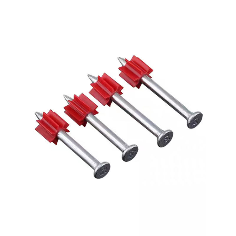 NS301 301T PD Nails with Red Flute Smooth Shank 60 Steel Shooting Concrete Nails