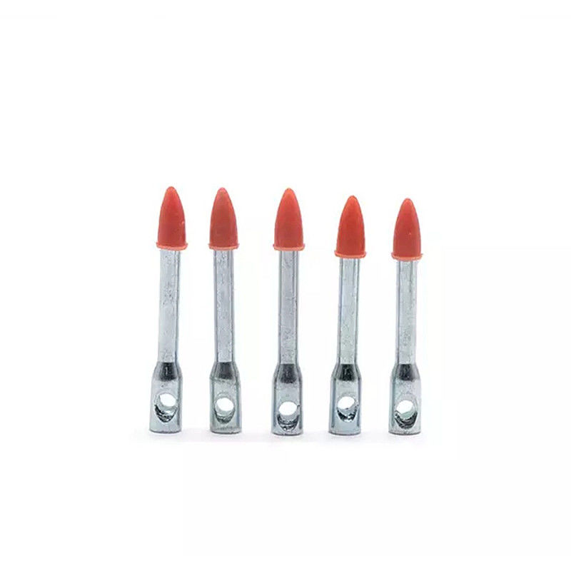 Concrete Fasteners High Speed Eyelet Drive Pins with Actuate Hats and Flat Head Design
