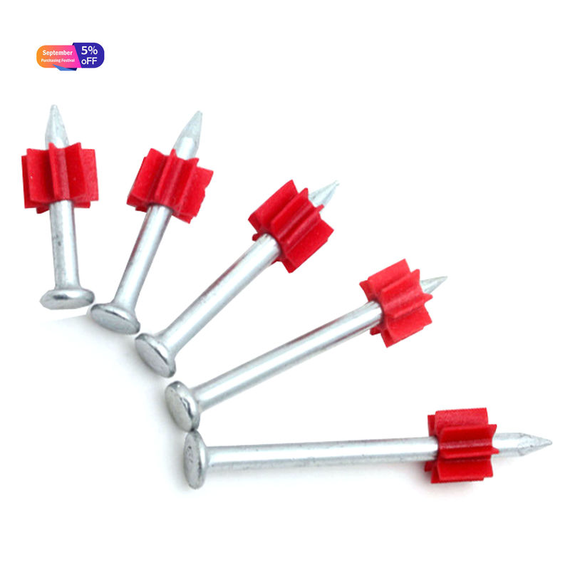 Smooth Shank 7.6mm/.300&quot; Head Diameter Galvanized Plated Pins for Ramset and Concrete