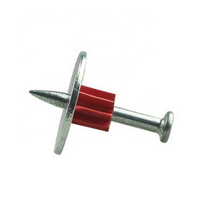 Concrete Nail with Smooth Shank Type 300 Head Drive Pin and 25mm Metal Washer